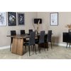 Venture Home Chaises &agrave; manger lot de 2 Slim aspect cuir noir