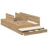 vidaXL Cadre de lit avec rangement avec tiroir Ch&ecirc;ne artisanal 120 cm