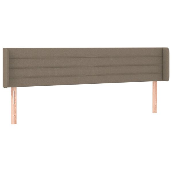 vidaXL T&ecirc;te de lit &agrave; LED Taupe 163x16x78/88 cm Tissu