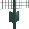 vidaXL Cl&ocirc;ture avec poteau Vert 0,8 x 10 m Acier et PVC