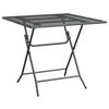 vidaXL Table de jardin 80x80x72 cm Maille métallique Anthracite