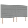 vidaXL Lit &agrave; ressorts avec matelas Gris clair 200 x 200 cm tissu