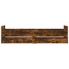 vidaXL Cadre de lit avec tiroirs sans matelas ch&ecirc;ne fum&eacute; 100x200 cm