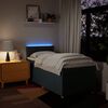vidaXL Sommier &agrave; lattes de lit avec matelas Bleu 90x200 cm Tissu