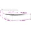 vidaXL Cadre de lit &agrave; rangement hydraulique et LED 160x200 cm