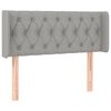 vidaXL T&ecirc;te de lit &agrave; LED Gris clair 103x16x78/88 cm Tissu