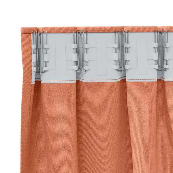 vidaXL Rideaux occultants avec anneaux 2 pcs Couleur terre cuite