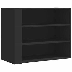 vidaXL Armoire murale noir 75x35x60 cm bois d'ing&eacute;nierie