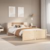 vidaXL Lit biblioth&egrave;que sans matelas 135x190 cm bois de pin massif