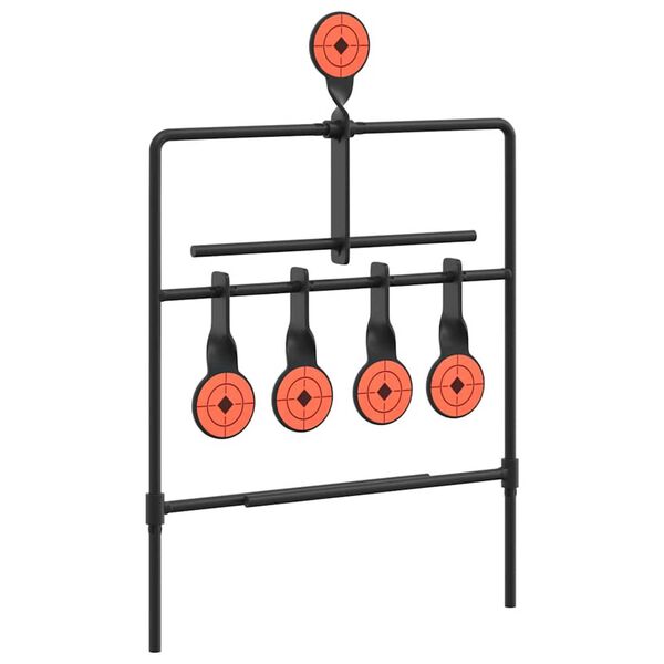 vidaXL Cible réinitialisable Noir 40 x 34 x 53 cm Acier