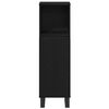vidaXL Ensemble de mobilier de salle de bain avec stockage 3 pcs Noir