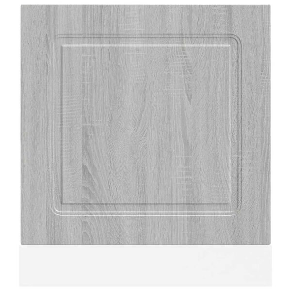 vidaXL Panneau de lave-vaisselle Kalmar sonoma gris 60x1,5x67 cm