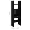 vidaXL Ensemble de biblioth&egrave;que 4 pcs Noir brillant Bois d'ing&eacute;nierie