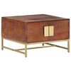 vidaXL Table basse Marron miel 67x67x45 cm Bois solide d'acacia