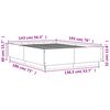 vidaXL Cadre de lit sans matelas ch&ecirc;ne marron 140x190 cm
