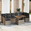 vidaXL Ensemble de canap&eacute; de jardin 8 pcs Gris Poly rotin
