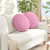 vidaXL Coussins de si&egrave;ge 2 pcs Rose &Oslash;50 x 19 cm tissu