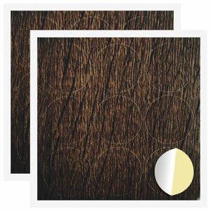 vidaXL Couverture de vis auto-adh&eacute;sive 2 pc Ch&ecirc;ne brun &Oslash; 20 x 0,5 mm