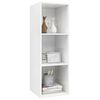 vidaXL Meuble TV mural Blanc brillant 37x37x107 cm Bois d&rsquo;ing&eacute;nierie