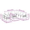 vidaXL Ensemble de canap&eacute; de jardin avec coussin 10 pcs Noir Acier
