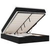 vidaXL Cadre de lit ottoman avec matelas noir 140x190 cm velours