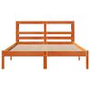 vidaXL Cadre de lit et t&ecirc;te de lit sans matelas cire marron 150x200 cm