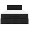 vidaXL Lit ottoman avec matelas et LED noir 120x190 cm tissu