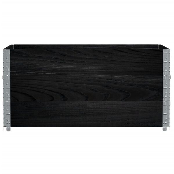 vidaXL Jardini&egrave;re noir 120x80 cm bois massif de pin