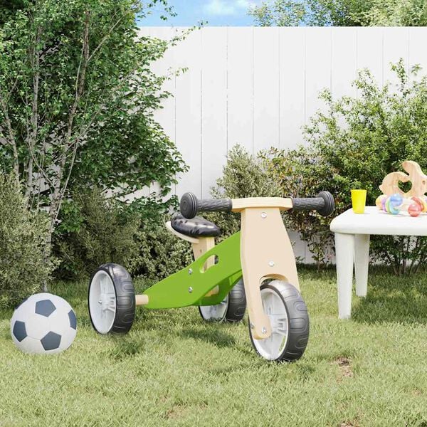 vidaXL Vélo d'équilibre pour enfants 2-in-1 vert