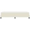 vidaXL Cadre de lit avec matelas Cr&egrave;me 90 x 200 cm tissu