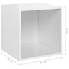 vidaXL Ensemble de meubles TV 4 pcs Blanc brillant Bois d'ing&eacute;nierie