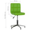 vidaXL Chaise &agrave; manger pivotante lot de 2 vert similicuir