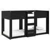 vidaXL Lit Superpos&eacute; pour Enfants Ch&ecirc;ne noir 75 x 190 cm