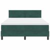 vidaXL Lit &agrave; ressort LED avec matelas Vert fonc&eacute; 140 x 200 cm Velours