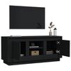 vidaXL Meuble TV noir 102x35x45 cm bois d'ing&eacute;nierie