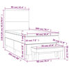 vidaXL Sommier &agrave; lattes de lit avec matelas Gris 90x200 cm Similicuir