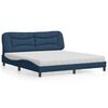 vidaXL Lit avec matelas Hvar bleu 180x200 cm tissu