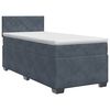 vidaXL Lit boxspring avec matelas Gris fonc&eacute; 80 x 200 cm Velours