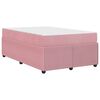 vidaXL Cadre de lit avec matelas Rose 120 x 200 cm tissu