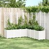 vidaXL Jardini&egrave;re avec treillis blanc 160x160x140 cm PP