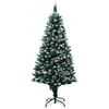 vidaXL Sapin de No&euml;l avec pommes de pin et neige blanche 150 cm