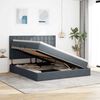 vidaXL Lit avec rangement et matelas Gris fonc&eacute; 160 x 200 cm Velours