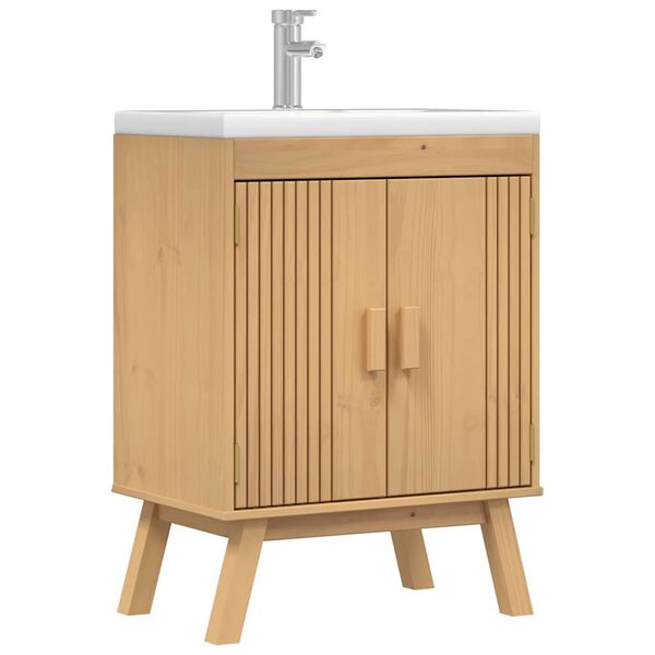 vidaXL Meuble de base Olden Marron 60 x 40 x 80 cm Bois de pin massif