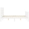 vidaXL Cadre de lit sans matelas blanc 140x190 cm bois de pin massif