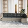 vidaXL Ensemble de canap&eacute; de jardin 6 pcs Gris clair polyrotin