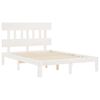 vidaXL Cadre de lit sans matelas blanc 140x190 cm bois de pin massif