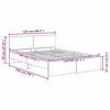 vidaXL Cadre de lit Bois Ancien 120 x 190 cm Bois d'ing&eacute;nierie