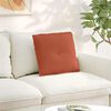 vidaXL Coussin de Dos Rouge orange 50 x 45 cm Tissu en velours c&ocirc;tel&eacute;