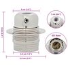 vidaXL Douilles de lampe 2 pcs nickel satin&eacute; E27