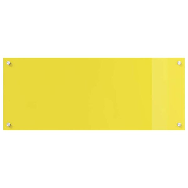 vidaXL Protection de cuisine 2 pcs Jaune 100 x 40 cm verre trempé